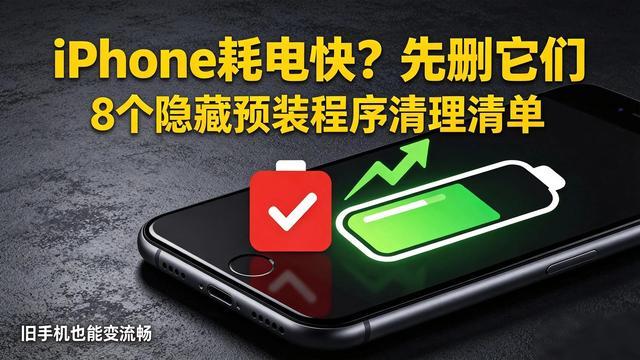 iPhone必须卸载8个隐藏预装程序！清理完电池续航直接暴涨